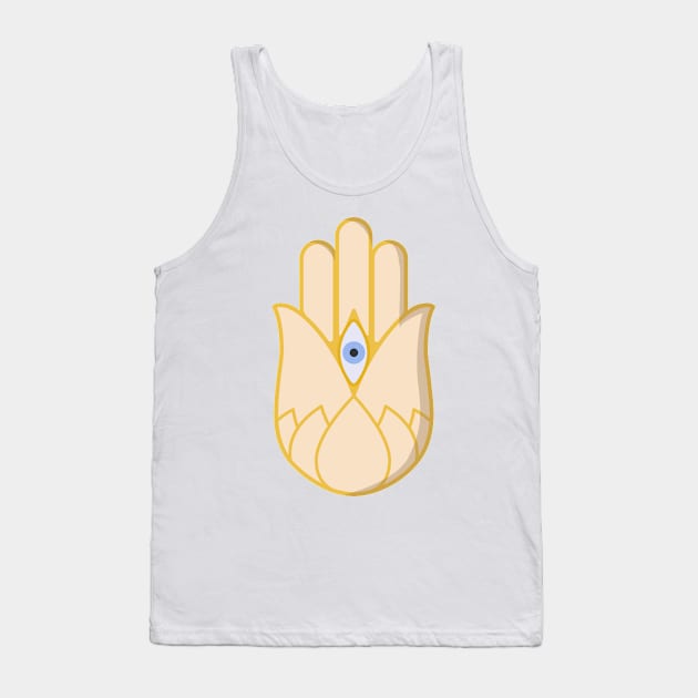 Hamsa Tank Top by ChristinaPaliy